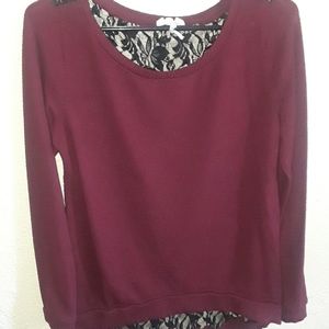 Burgundy long sleave